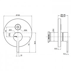 Fima Carlo Frattini Snap Смеситель для душа, встраиваемый, с переключателем на 2 выхода, цвет: хром