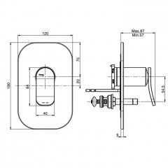 Fima Carlo Frattini Flo Смеситель для душа, встраиваемый, с переключателем на 2 выхода, цвет: золото