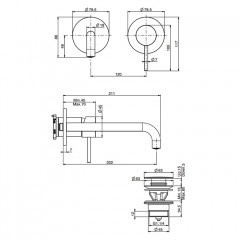 Fima Carlo Frattini Spillo Up Cмеситель для раковины, встраиваемый, излив: см., цвет: золото