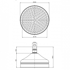 FIMA|Carlo Frattini Wellness Верхний душ из латуни 200 мм., цвет бронза