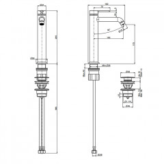Fima Carlo Frattini Snap Смеситель для раковины, на 1 отв., высокий, h: см., цвет: чёрный матовый