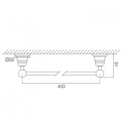 FIMA|Carlo Frattini Victory Полотенцедержатель 400 мм., цвет хром