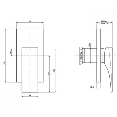 Fima Carlo Frattini Zeta Смеситель для душа, встраиваемый, цвет: хром