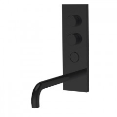 Fima Carlo Frattini Switch ON Смеситель для раковины, встраиваемый, излив: 20.7см., c кнопкой on/off, цвет: чёрный матовый