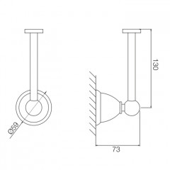 Fima Carlo Frattini Accessori Держатель для т/б., подвесной, цвет: золото