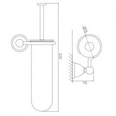 FIMA|Carlo Frattini Style Ёршик для унитаза, настенный, цвет хром