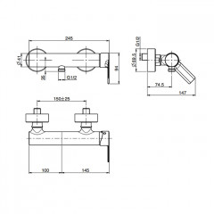 Fima Carlo Frattini, Bathroom Mast Смеситель для душа настенный, цвет-хром