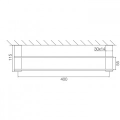 Fima Carlo Frattini Accessori Полотенцедержатель 30см., двойной, подвесной, цвет: золото