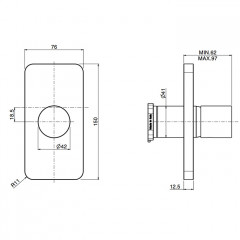 Fima Carlo Frattini Nomos Go Смеситель для душа, встраиваемый, цвет: хром