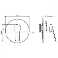 Fima Carlo Frattini Serie 4 Смеситель для душа, встраиваемый, цвет: хром