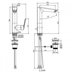 FIMA|Carlo Frattini Spot Смеситель для раковины, вращающийся излив, с донным клапаном, цвет хром