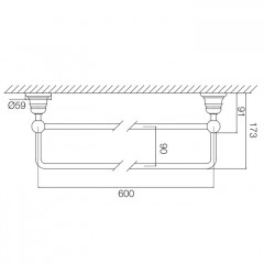 FIMA|Carlo Frattini Victory Полотенцедержатель 600 мм., двойной, цвет хром