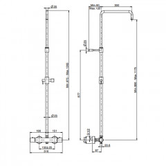 FIMA|Carlo Frattini Wellness Смеситель для душа внешнего монтажа, с душевой стойкой, цвет хром