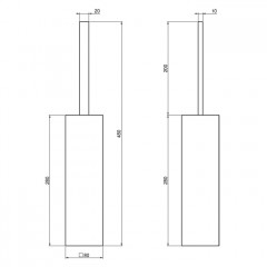 FIMA|Carlo Frattini Quadra Ёршик напольный, цвет хром