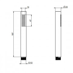FIMA|Carlo Frattini Wellness Ручной душ из латуни, цвет брашированный черный хром