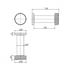 FIMA|Carlo Frattini Texture Collection Держатель туалетной бумаги, дизайн "H", без накладки, цвет хром