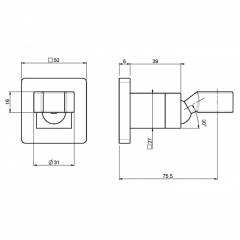 FIMA|Carlo Frattini Wellness Держатель ручного душа, квадратный, цвет хром