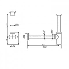 FIMA|Carlo Frattini Spillo Steel Сифон для раковины, цвет INOX