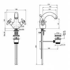 FIMA|Carlo Frattini Olivia Смеситель для раковины, на 1 отверстие, с донным клапаном, цвет хром