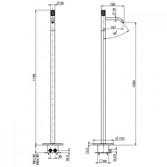 Fima Carlo Frattini Spillo Tech Смеситель для раковины, напольный, цвет: хром