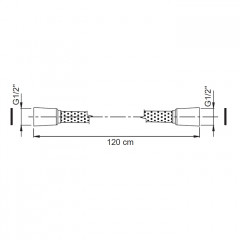 FIMA|Carlo Frattini Wellness Шланг для душа 1200 мм., цвет хром