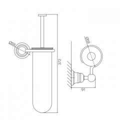 FIMA|Carlo Frattini Victory Ёршик настенный, стеклянный, цвет хром