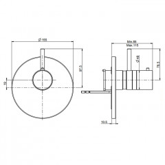 Fima Carlo Frattini Fimatherm Смеситель для душа, встраиваемый, термостатический, цвет: чёрный матовый