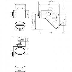 Fima Carlo Frattini Soffioni Верхний душ 8см., настенный, цвет: чёрный матовый