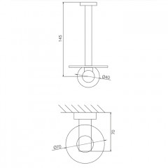 Fima Carlo Frattini Accessori Держатель для т/б., дополнительный, подвесной, цвет: золото