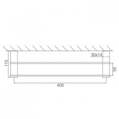 FIMA|Carlo Frattini Quadra Полотенцедержатель 300 мм., двойной, цвет хром