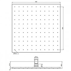 Fima Carlo Frattini Soffioni Верхний душ 40х40см., цвет: чёрный матовый