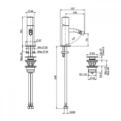 Fima Carlo Frattini So Смеситель для биде, на 1 отв., с донным клапаном, цвет: золото