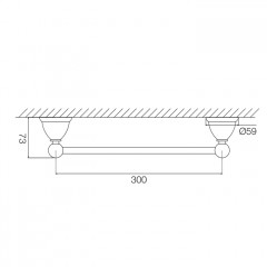 Fima Carlo Frattini Accessori Полотенцедержатель 30см., подвесной, цвет: золото
