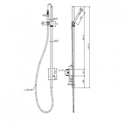 Fima Carlo Frattini Outdoor Душевая штанга с подводом воды INGIRO, цвет: нержавеющая сталь