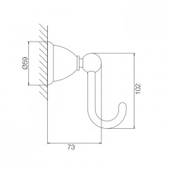 Fima Carlo Frattini Accessori Крючок, подвесной, цвет: золото