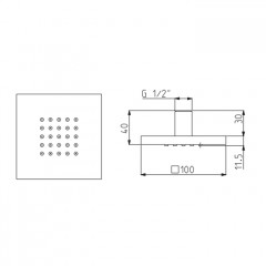 FIMA|Carlo Frattini Wellness Форсунка для душа, встраиваемая, цвет хром