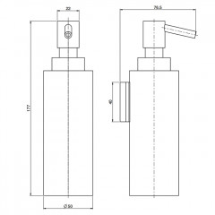 Fima Carlo Frattini Accessori Дозатор для жидкого мыла, настенный, цвет: чёрный матовый
