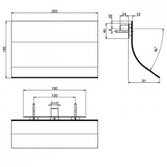 FIMA|Carlo Frattini Wellness Каскад для настенного монтажа, цвет хром