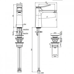 Fima Carlo Frattini Flo Смеситель на раковину, на 1 отв., цвет: хром