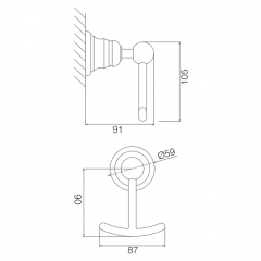 FIMA|Carlo Frattini Victory Крючок двойной, цвет бронза