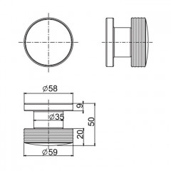 FIMA|Carlo Frattini Texture Collection Крючок одинарный, дизайн "H", без накладки, цвет хром