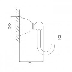 FIMA|Carlo Frattini Style Крючок, цвет хром