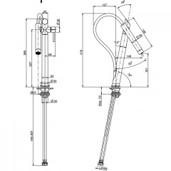 FIMA|Carlo Frattini Kitchen Смеситель (Galileo) для кухни, ручной душ из латуни на магните, вращающийся излив, цвет хром
