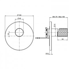 Fima Carlo Frattini Spillo Tech Смеситель для душа, встраиваемый, цвет: золото