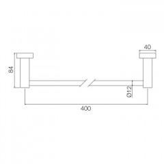 Fima Carlo Frattini Accessori Полотенцедержатель 40см., подвесной, цвет: чёрный матовый