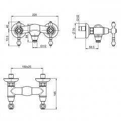FIMA|Carlo Frattini Epoque Смеситель для душа внешнего монтажа, цвет хром