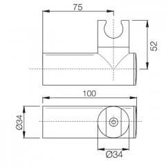 FIMA|Carlo Frattini Wellness Держатель ручного душа, поворотный, цвет хром
