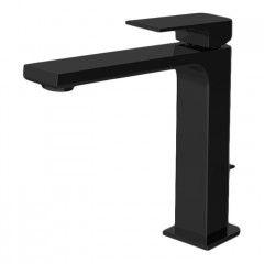 FIMA|Carlo Frattini Fit Смеситель для раковины на 1 отв, с донным клапаном, h167мм излив 160мм, цвет: черный матовый