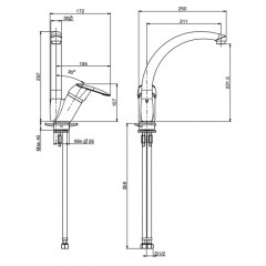FIMA|Carlo Frattini Kitchen Смеситель для кухни, вращающийся излив, цвет хром