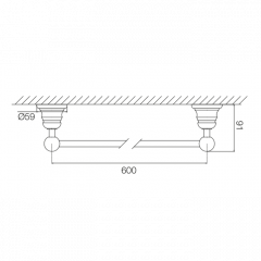 FIMA|Carlo Frattini Victory Полотенцедержатель 600 мм., цвет бронза